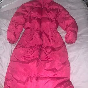 Major SALE! Puffed pink coat past your knees. It’s lovely and ready to b…